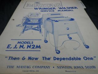 VINTAGE MAYTAG APPLIANCE & PARTS MANUALS washer,  disposer,  etc. 3