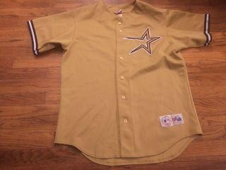 Vintage Houston Astros Majestic Gold Jersey Size Large