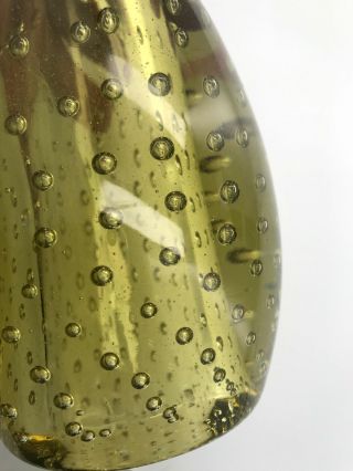 An Early - Mid 20th Century Glass Lamp Base Bubble Detail