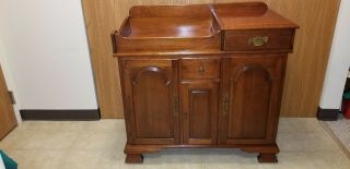 Vintage Dry Sink Cabinet Server Station Table - Colonial Style