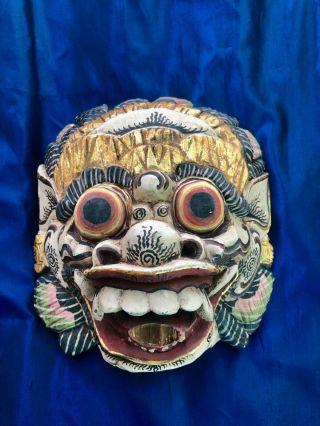 Primitive Oriental Mask Is A Balinese Barong (mythcial Lion).