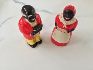 Vintage Aunt Jemima And Uncles Moses F & F Salt And Pepper Shakers