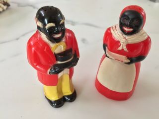 Vintage Aunt Jemima and Uncles Moses F & F Salt and Pepper Shakers 3