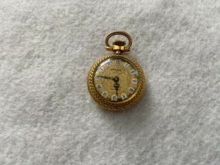 Arnex 17 Jewels Incabloc Mechanical Wind Up Pendant Or Pocket Watch - Small