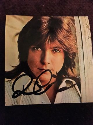 David Cassidy Hand Signed Photo Autograph Singer & Musician Actor