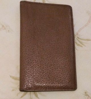 Vintage Classic Size Pocket Day - Timer Senior Size Pigskin Wallet Made In Canada