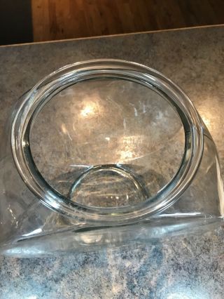 LARGE Vintage Clear Glass Terrarium Turtle Gold Fish Bowl 10.  5 