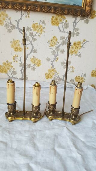 Vintage French Bouillotte Table Lamps 2