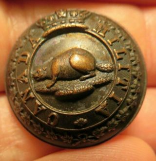 Canada Militia Victorian Crown Button Stillwell & Sons,  London