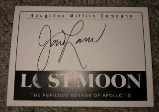 Jim Lovell Apollo 13 Hand Signed Bookplate Lost Moon Nasa Astronaut Gemini 12