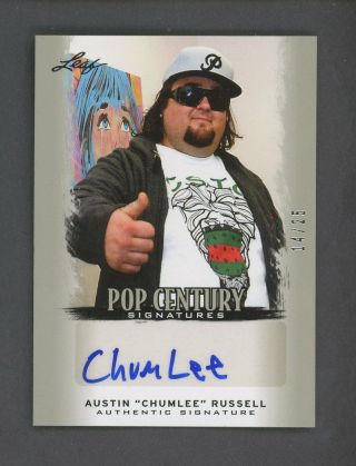 Chumlee Austin Russell Signed 2012 Leaf Pop Century Signatures Auto 14/25