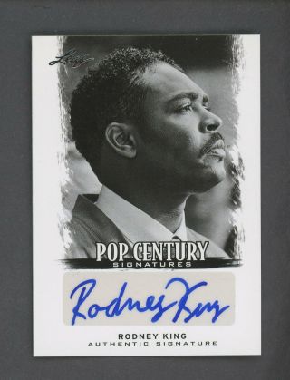 Rodney King Signed 2012 Leaf Pop Century Signatures Autographed Auto