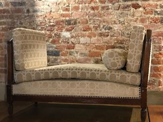 Antique French Club Meridien Day Sofa Lounger