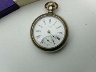 Pocket Watch Waltham 18 - S,  (1914) 15 Jewel As Running For Several Hrs.