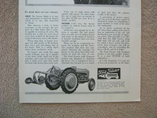 Vintage 1941 Ford Tractors Ferguson System Implements Farm Horses Print Ad 3