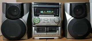 Vintage Aiwa Cx - Na555 Fm/am Radio Dual Cassette 3 Cd Player Stereo Mini System
