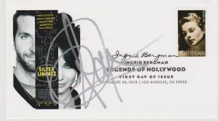 Signed Jennifer Lawrence Fdc Autographed First Day Cover Silver Linings Playbook