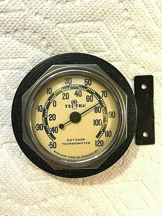 Vintage Tel - Tru Outdoor Thermometer Rochester,  Ny Germanow - Simon Co