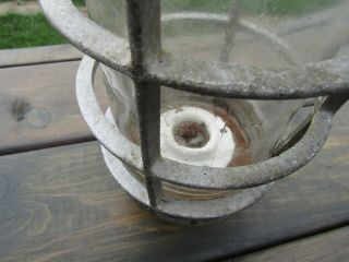 Vintage Industrial Crouse Hinds Explosion Proof Cage Light Fixture 2