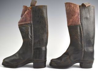 Size 7 Antique 19th Century Child’s Leather Cowboy Boots Kh14