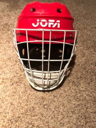 Vintage Jofa Hockey Helmet With 2 Goalie Cages