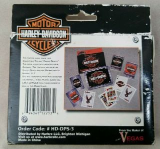HARLEY DAVIDSON Casino Quality Playing Cards Collectible Tin and 2 Decks 2005 2