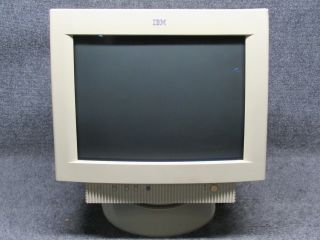 Vintage Ibm 6547 - 0an 17 " Crt Monitor W/ Base