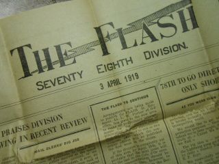 Wwi Expeditionary Forces " Flash " Military News 78th Div 1919