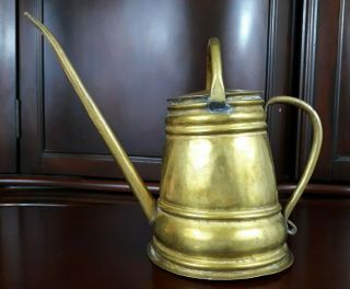 Vintage Mid Century Modern Brass Watering Can Two Handles