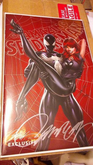The Spiderman 2 Variant B Autographed By J Scott Campbell.  With