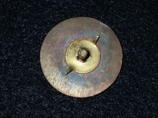 WWI USA Army Enlisted Branch Collar Disk Device Insignia U.  S.  Missing Nut - Avg 2