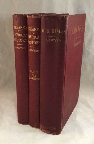 Vintage Book Set Firearms In American History By Charles Winthrop Sawyer 1910