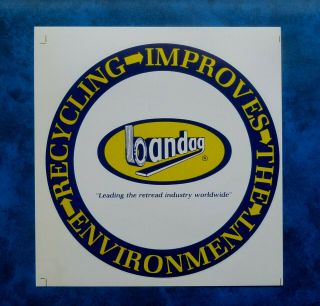 Bandag.  Huge Vintage 1980,  S Tyre Advertising Sticker