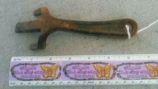 Antique Vintage Cast Iron Wood Stove Coal Burner Plate Lid Lifter / Handle Tool