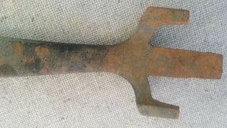 Antique Vintage Cast Iron Wood Stove Coal Burner Plate Lid Lifter / Handle Tool 2