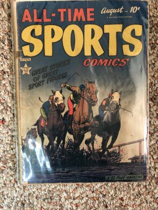 All - Time Sports Comics 6 (hillman Periodicals,  August 1949) Golden Age Comic