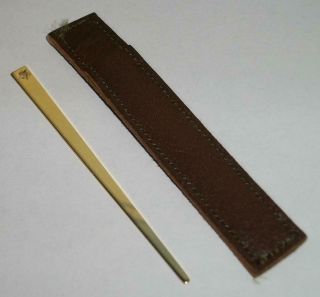 Vintage 14k Gold & Diamond Toothpick & Case / For The Man Who Almost Has It All