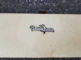 Vintage Beauty Queen Metal Kitchen Cabinet Badge Sink Plate 2