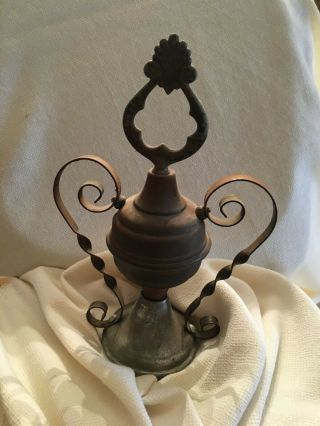 Vintage Antique Ornate Cast Iron Wood Stove Finial,  Parlor Stove Finial Top Only