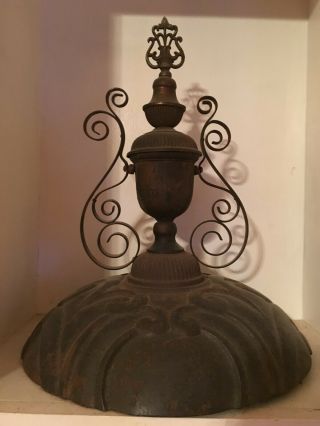 Vintage Antique Ornate Cast Iron Wood Stove Finial,  Parlor Stove Finial Top