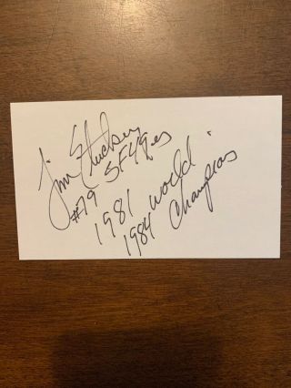 Jim Stuckey - 49ers Football - Authentic Autograph Signed Index - B1799