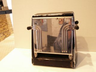 1930s Vintage Samson United Chrome Side Loading Toaster W/orig.  Cord