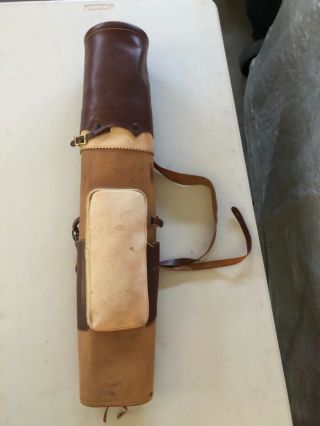 Vintage Fred Bear Leather Arrow Quiver The Nimrod 1950’s With Rain Cover.  $175