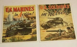 Us Marines In Action 782,  Us Soldiers In Action 784,  1944 Whitman Children 