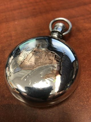 Waltham Pocket Watch Wm Ellery Silver With Rose Gold Train 11 Jewels 1882