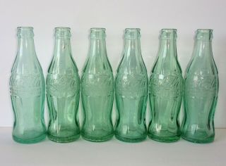 Vintage 1950 Dug 6 Coca Cola Bottles Augusta Maine Coke Me Owens Glass