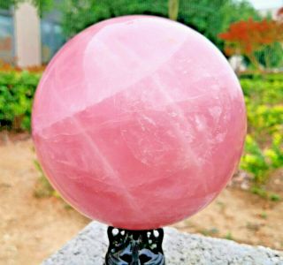 6.  8lb Natural Pink Rose Crystal Ball Is More Suitable For The Ball Body Fdl150