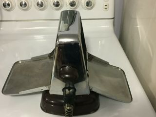 Vtg Antique Collectible Retro Chrome 2 Slice Side Opens Toaster Great