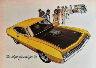 1970 Ford Torino Cobra Jet 429 Drag Pack 351 Vintage Ad
