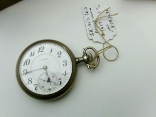 Pocket Watch Illinois 16 - S,  17 - J,  (1917) For Repair And - Or Parts